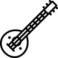 Sitar Line Icon