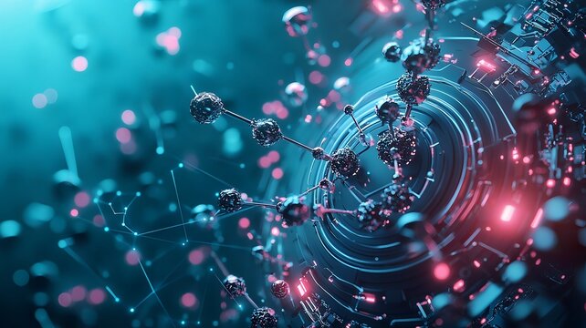 Dynamic quantum graph overlay visualizing the process of solving complex optimization problems within a virtual twin environment showcasing the power of quantum computing and data analysis