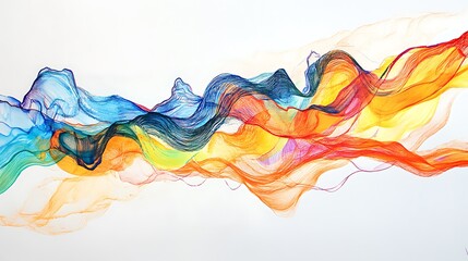 Fototapeta premium Abstract Colorful Wavelike Forms in Motion