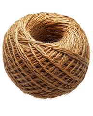 Obraz premium neatly coiled ball of jute twine, showcasing its natural texture and color