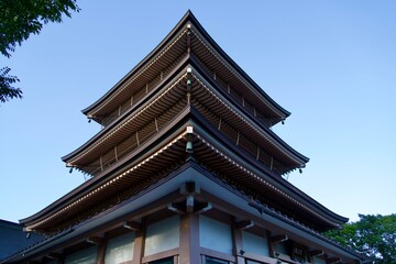 View of the Zenkoji Archives building from below
