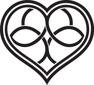 Heart-shaped line art vector EPS design, perfect for logos, decor, crafts, and romantic themes. High-quality, minimalist, and versatile for creative projects.