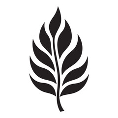 black and white leaf, leaf silhouette vector 