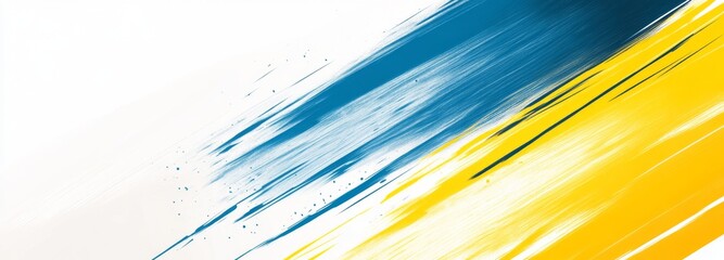 Abstract background with yellow, blue, and white colors, a modern design for a banner or poster