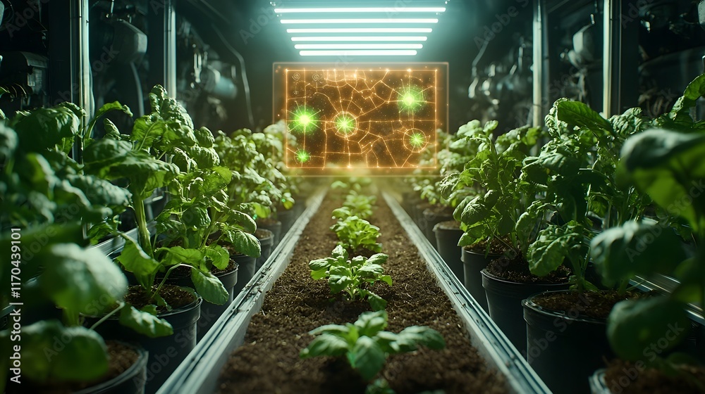 Poster holographic quantum powered system predicting and preventing pest infestations in smart farms displa