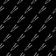 Curling iron for hair icon isolated seamless pattern on black background