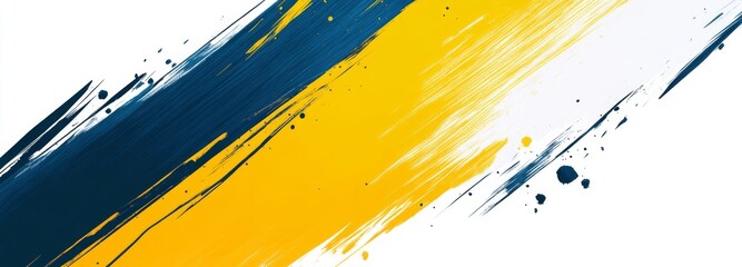 Abstract background with yellow, blue, and white colors, a modern design for a banner or poster, presentation 