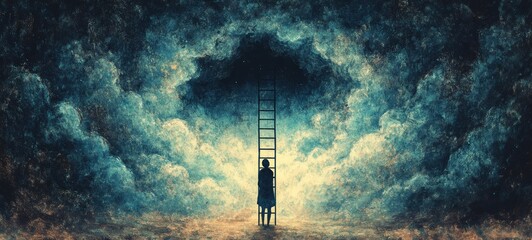 Obraz premium The Endless Ladder, Specific Phobias