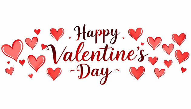 valentines day card, heart with roses, happy Valentine's Day, greeting card, header of web, banner, wedding design on white background happy valentines day card