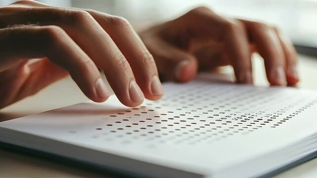 Fingers Reading Braille Book Accessibility Tactile Learning