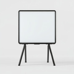 Empty whiteboard on plain background, perfect for presentations and notes