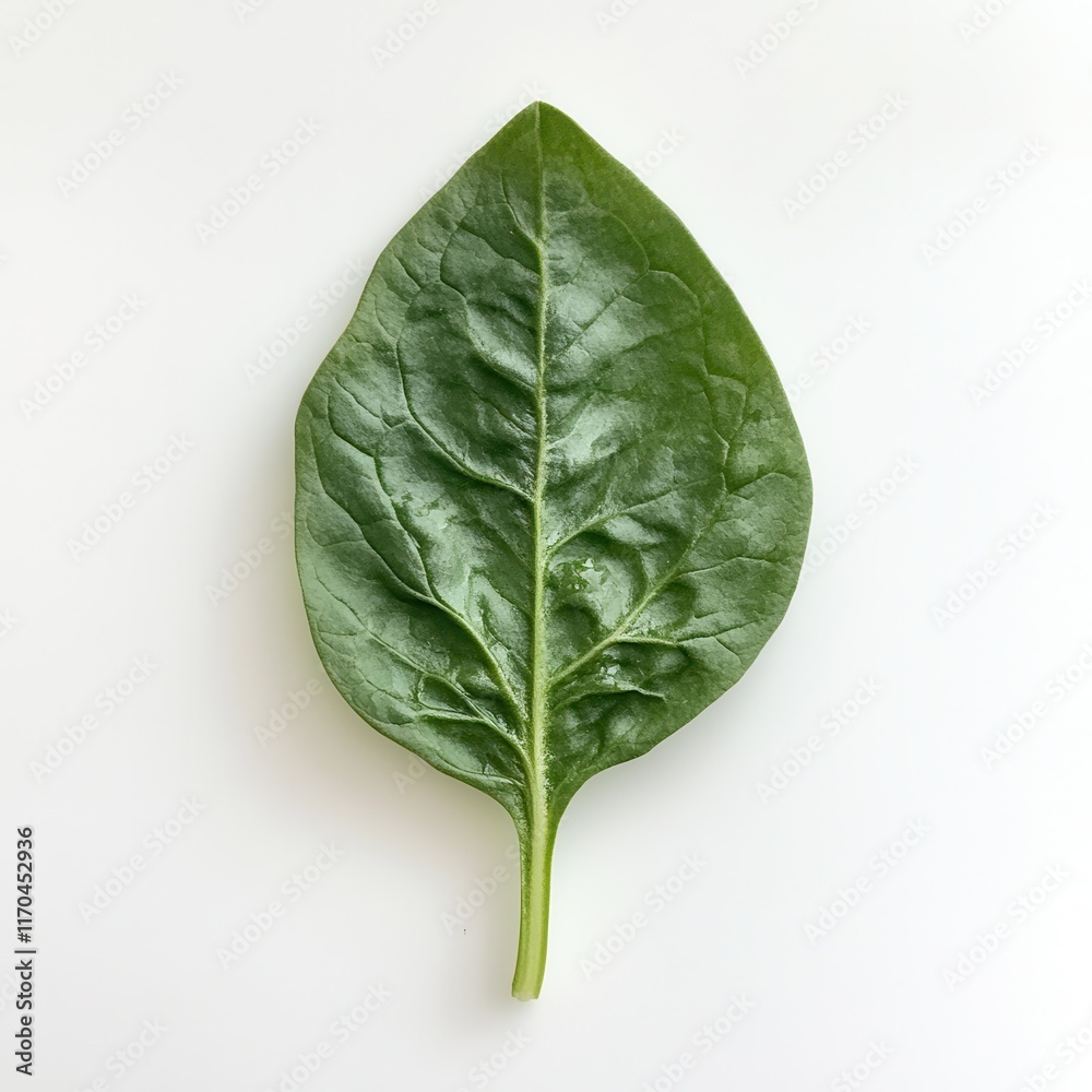 Aufkleber fresh spinach leaf showcasing rich green color and healthy texture found in natural surroundings at 