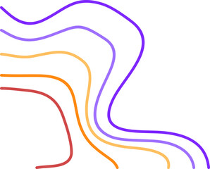 Colorful Abstract Line Corner Vector