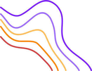Colorful Abstract Line Corner Vector