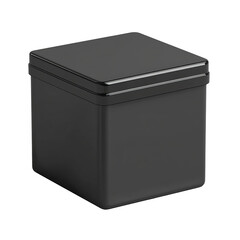Plastic box black template isolated on white background