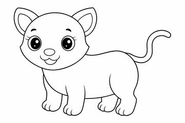 Cute Baby Animal Coloring Book Cover for Kids