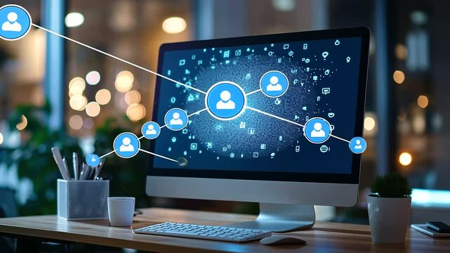 Holographic Braille Symbols on Computer Monitor Display