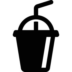 Simple vector icon soda in glass