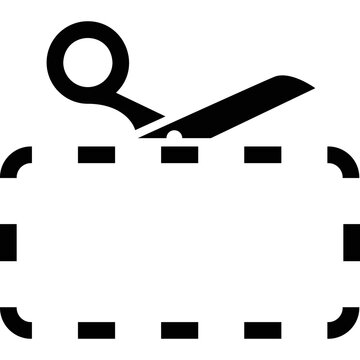 Simple vector icon cut coupon