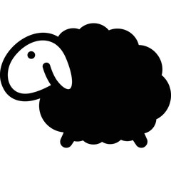 Sheep simple vector icon
