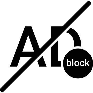 simple vector icon ad blocker