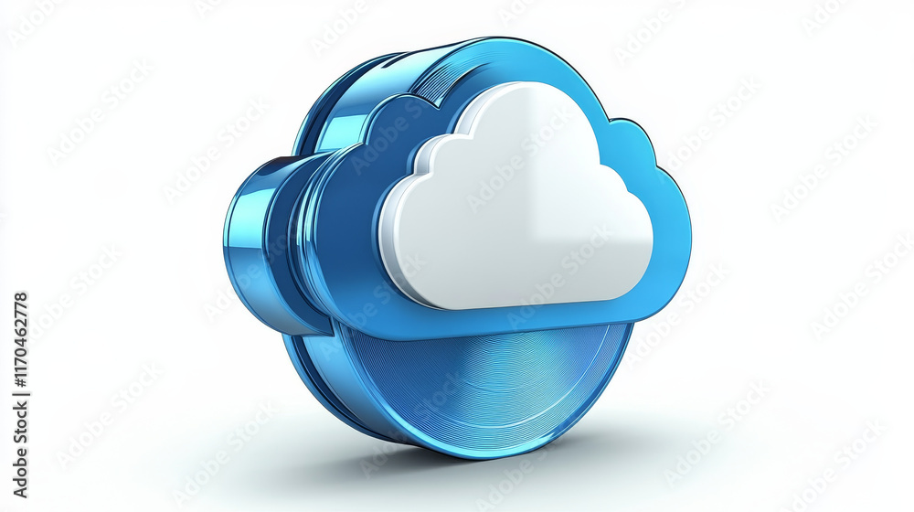 Poster database. cms. content management system icon. web database service, online storage or cms server th
