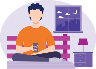 sleep disorder Vector Illustration