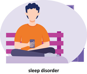 sleep disorder Vector Illustration