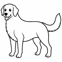 Golden Retriever Coloring Page for Kids