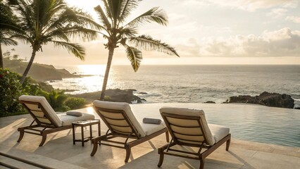 Serene Beachfront Villa with Infinity Pool and Sunset Views V2