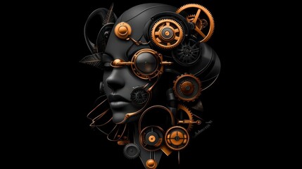 A Steampunk Femme: Gears, elegance, and a touch of mystery.