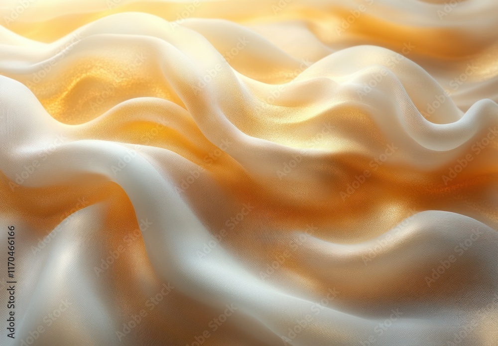 Poster Golden Wave Pattern Background