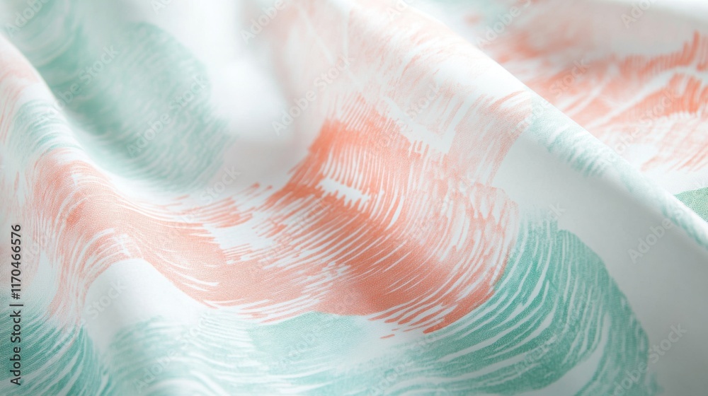 Aufkleber soft pencil strokes create an overlapping pattern in pastel colors on fabric