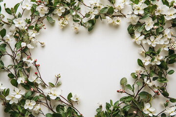 Fototapeta premium Elegant wedding invitation card background vector. Minimal hand painted botanical flowers texture template background. Design for wedding, vip cover, poster, rsvp moderncard.Valentine's Day