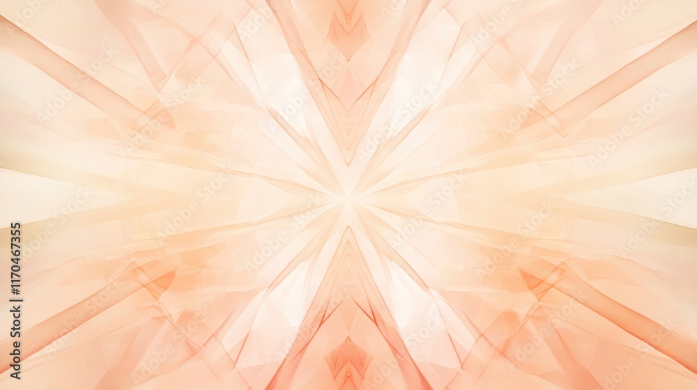 Aufkleber Abstract design featuring soft monochromatic peach tones with light elements creating a serene atmosphere for relaxation and calmness