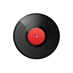 Vector vinyl record on an isolated white background