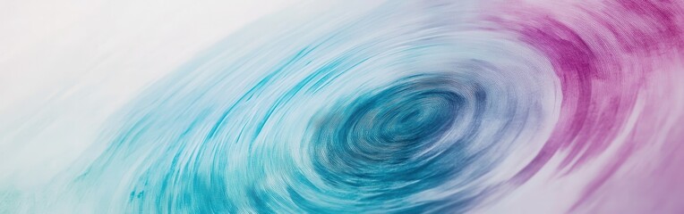 Swirling colors create a mesmerizing circular pattern in a negative space focused composition