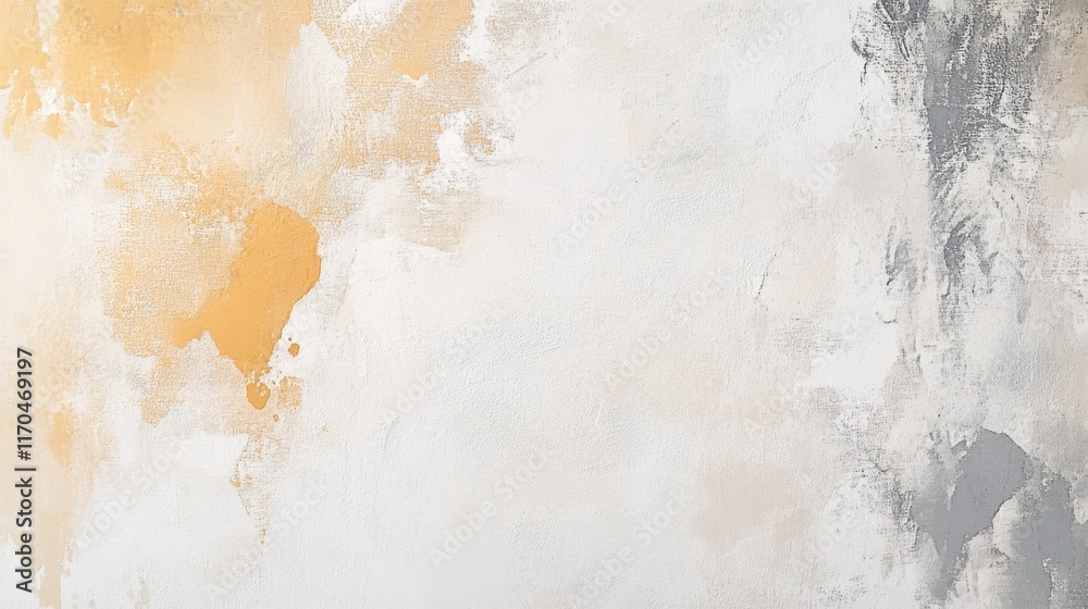 Poster Elegant white canvas featuring a single pencil on a textured background of subtle colors and brush strokes