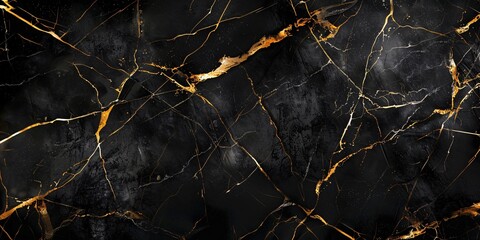 Surface abstract black and gold marble pattern at the marble stone floor texture background