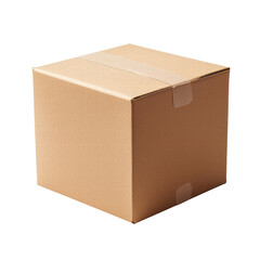 Plain cardboard box ready for shipping or storage