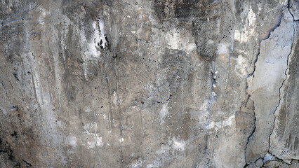 Weathered and Cracked Cement Wall