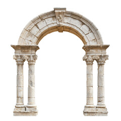 Naklejka premium Ancient stone archway with detailed columns
