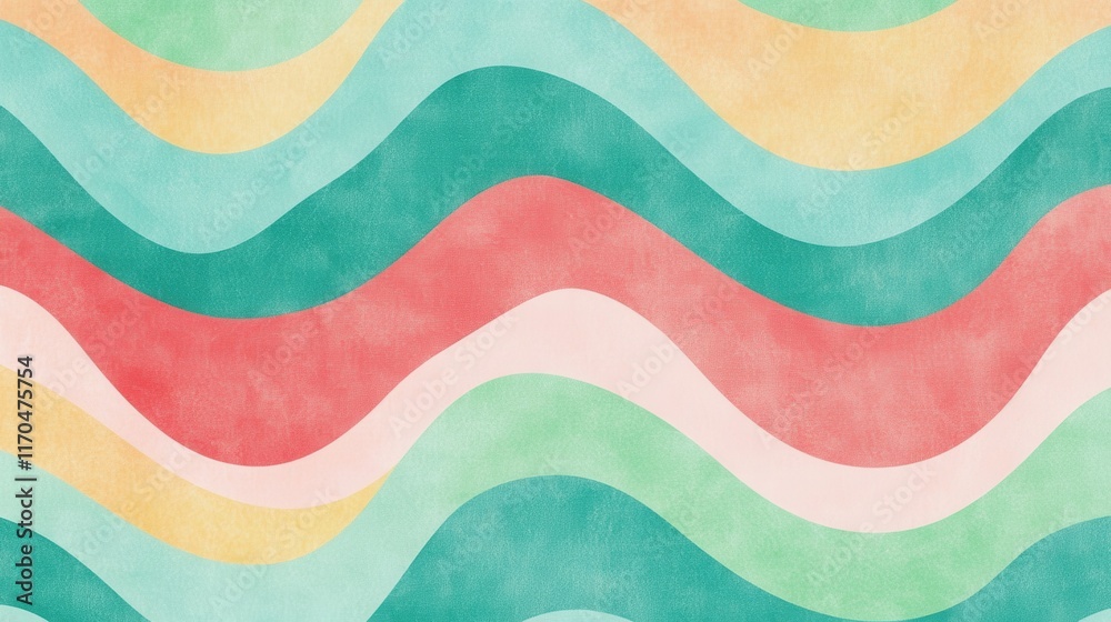 Poster vibrant lime green and turquoise wave pattern creates an energetic atmosphere suitable for various d