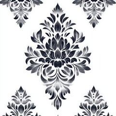 Fototapeta premium flower, vector, floral, design, pattern, illustration, nature, art, decoration, leaf, ornament, plant, element, vintage, wallpaper, lily, lotus, black, color, flowers, symbol, drawing, card, decor, ta