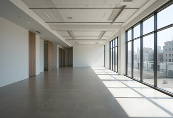Minimalist Interior with Natural Light &ndash; Perfect for Home, Office, or Commercial Use  creating a serene and spacious atmosphere for potential use as a home, office, or commercial space