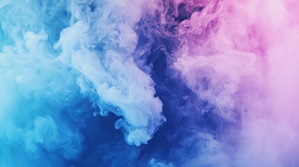 Fototapeta premium Abstract Blue Pink Swirling Smoke Cloudscape