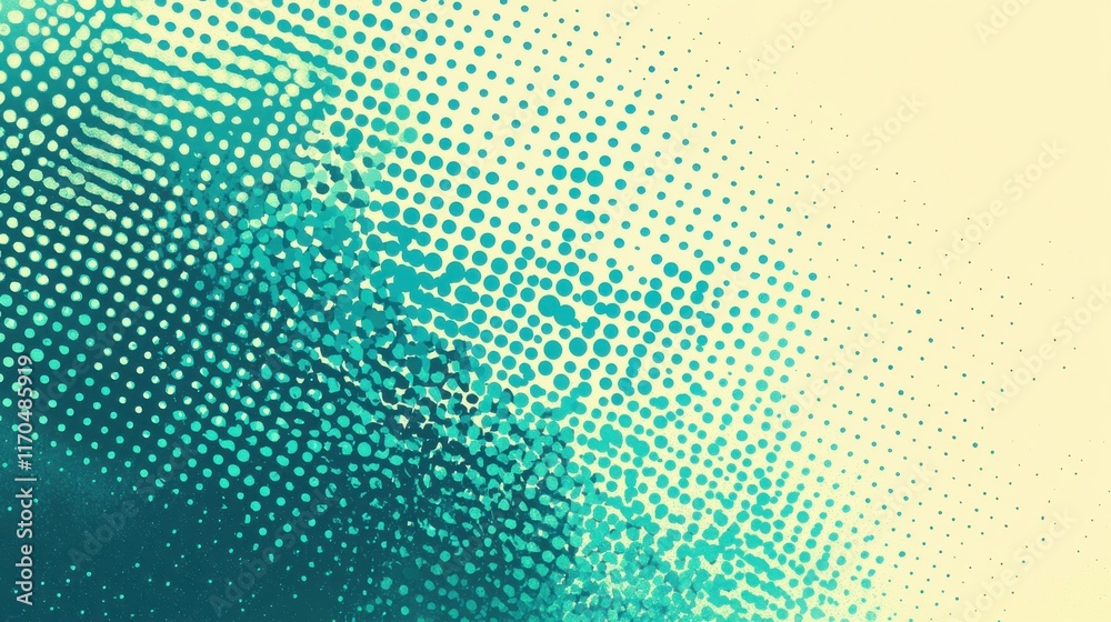 Aufkleber futuristic halftone gradient design in vibrant neon colors creates an abstract digital atmosphere