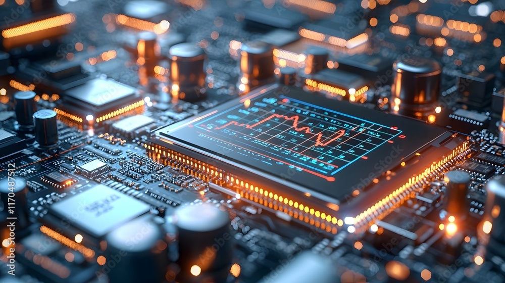 Poster quantum computing monitoring real time prices and portfolio performance on a dynamic digital dashboa