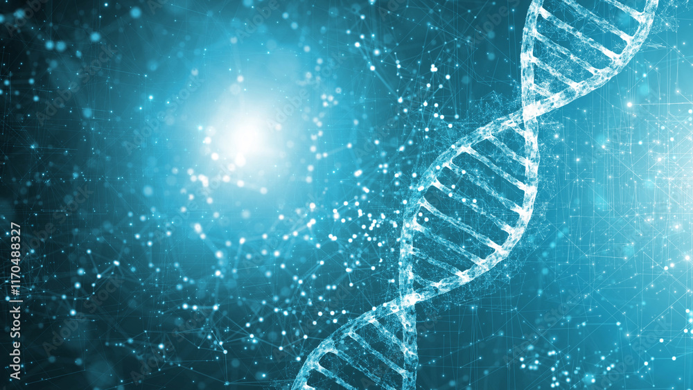 Canvas Prints dna chain structure cyberspace background illustration.
