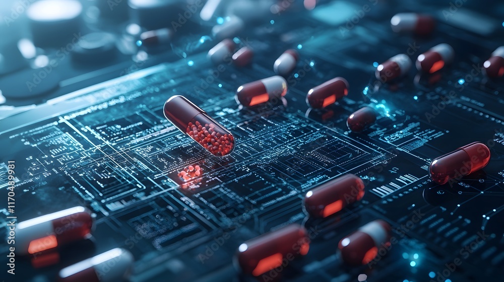 Poster Quantum Technology Simulating Dynamic 3D Data Visualizations for Drug Testing Scenarios Leaving Copy Space on the Bottom
